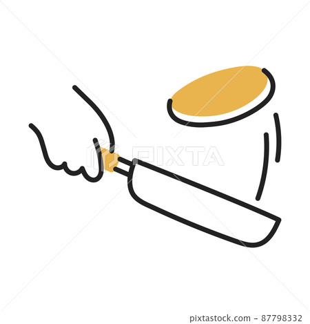 Pancake. Hand Drawn Doodle Cooking Icon. 87798332