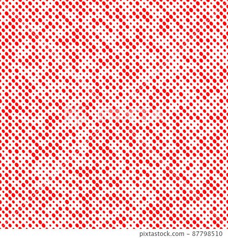 Abstract fashion monochrome polka dots background. Black and red seamless pattern with textured circles. Template design for invitation, poster, card, flyer, banner, textile, fabric. Halftone card 87798510