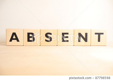 缺席(缺席/缺席/缺席)木製字母塊(徽標/圖標/文字) 缺席(缺席/缺席/缺席)木製字母塊(徽標/圖標/文字) 87798598