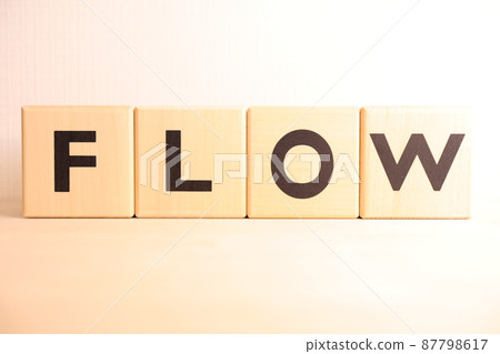 FLOW wooden alphabet block (logo, icon, text) FLOW wooden alphabet block (logo, icon, text) 87798617
