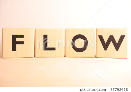 FLOW 木製字母塊（徽標、圖標、文本） 87798618