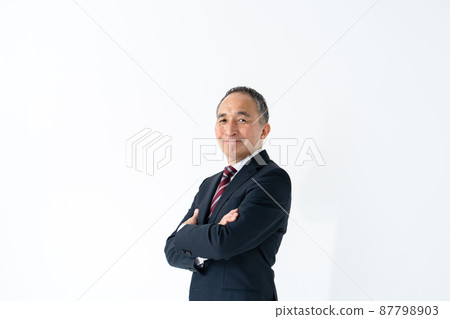 Businessman senior portrait smile 87798903