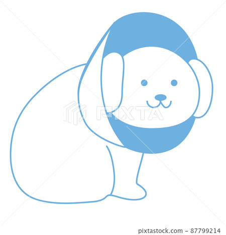 一條裹在伊麗莎白時代項圈中的狗的插圖 87799214