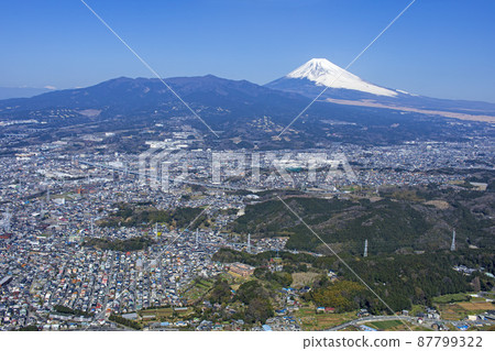 三島市和富士山上空/航拍 87799322