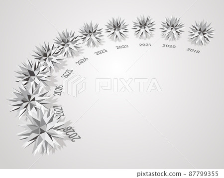 10-year calendar infographic representing pandemics and conflicts Monotone 10-year calendar infographic representing pandemics and conflicts Monotone 87799355