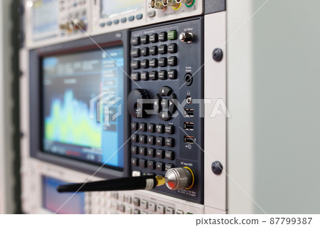 rack with radio engineering laboratory equipmentv 87799387