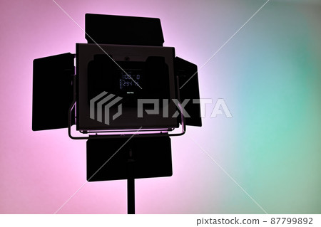 Studio shot with RGB video light Studio shot with RGB video light 87799892