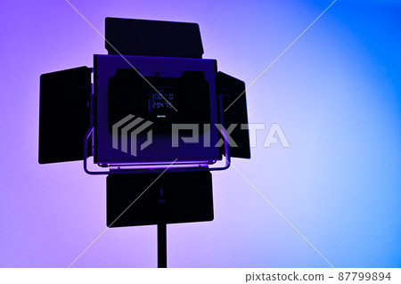 Studio shot with RGB video light 87799894