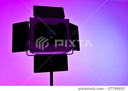 Studio shot with RGB video light 87799895