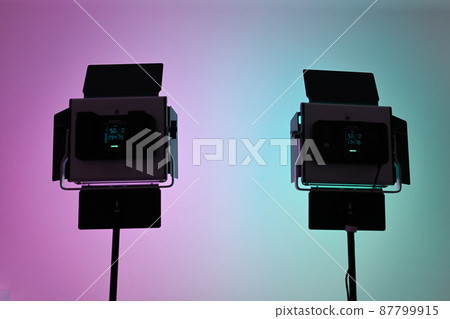 Studio shot with RGB video light Studio shot with RGB video light 87799915