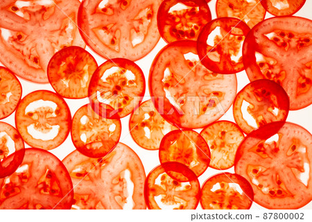 trendy pattern of fresh red tomato slices 87800002