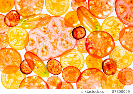 trendy pattern  fresh mix tomato slices background 87800009