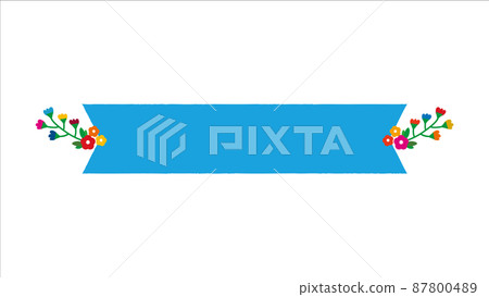 Cute ribbon-shaped frame decorated with handwritten SDGs color flowers --SDGs, decarbonization, diversity image material Cute ribbon-shaped frame decorated with handwritten SDGs color flowers --SDGs, decarbonization, diversity image material 87800489