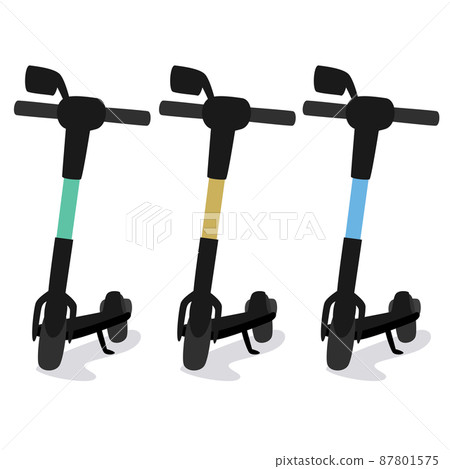 Electric kickboard. Illustration of a kickboard… - Stock Illustration