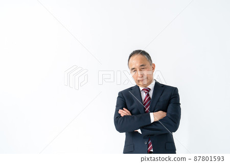 業務擔心的高級雙臂交叉 業務擔心的高級雙臂交叉 87801593