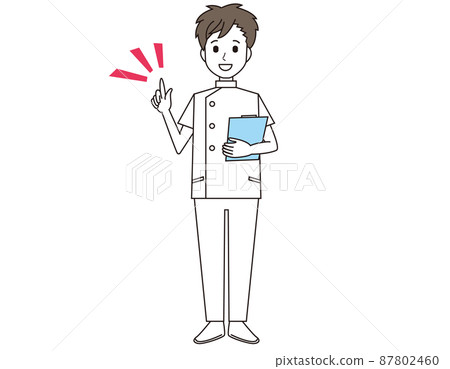 一名男護士,一名醫務工作者的插圖 一名男護士,一名醫務工作者的插圖 87802460