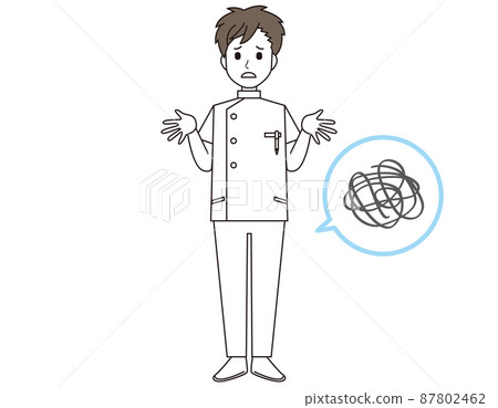 一名男護士,一名醫務工作者的插圖 一名男護士,一名醫務工作者的插圖 87802462