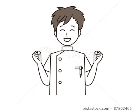一名男護士，一名醫務工作者的插圖 87802465