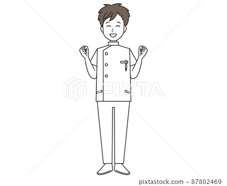 一名男護士,一名醫務工作者的插圖 一名男護士,一名醫務工作者的插圖 87802469