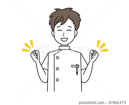 一名男護士,一名醫務工作者的插圖 一名男護士,一名醫務工作者的插圖 87802473