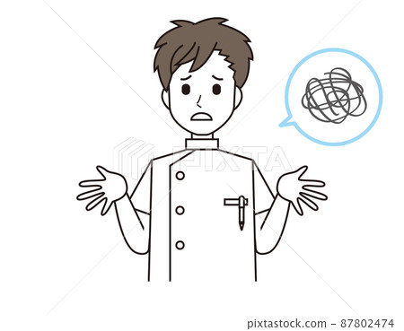一名男護士,一名醫務工作者的插圖 一名男護士,一名醫務工作者的插圖 87802474
