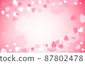 Cute cherry blossom petals gradient frame background 87802478