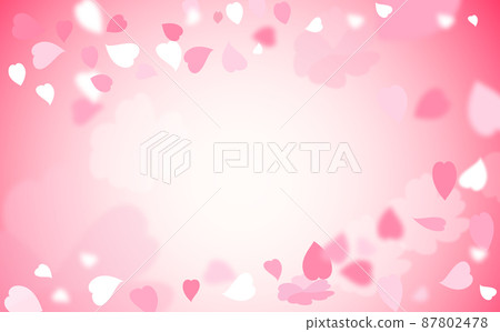Cute cherry blossom petals gradient frame background Cute cherry blossom petals gradient frame background 87802478