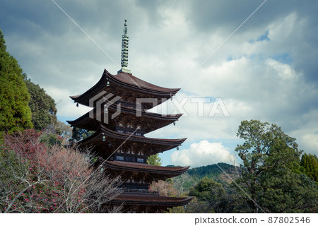 Ruriko-ji Five-storied Pagoda, a national treasure in Yamaguchi City, Yamaguchi Prefecture 87802546