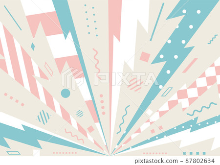 復古幾何圖案集中線條背景 87802634
