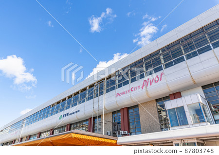 Fukushima City, Fukushima Prefecture, JR Fukushima Station West Exit on a sunny day 87803748