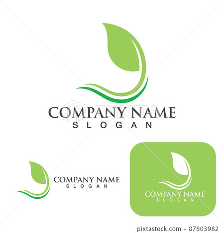 Logos of green Tree leaf ecology 87803982