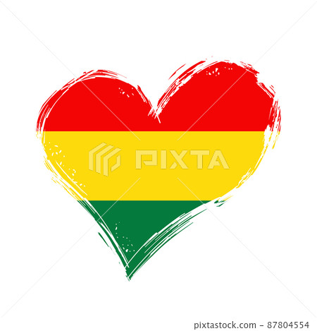 Bolivian flag heart-shaped grunge background. Vector illustration. Bolivian flag heart-shaped grunge background. Vector illustration. 87804554