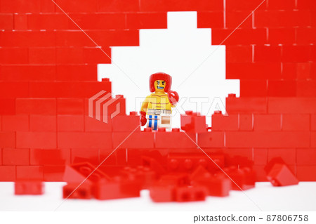 the boxer break through the wall 87806758