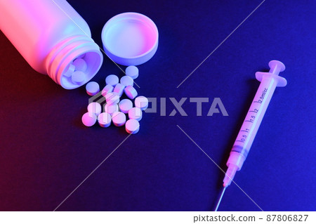 Medicine and syringe 87806827
