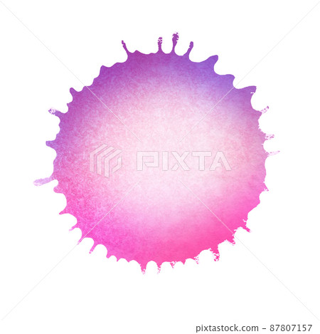 Watercolor pink splash for design 87807157