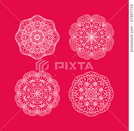 White snowflakes set White snowflakes set 87807158
