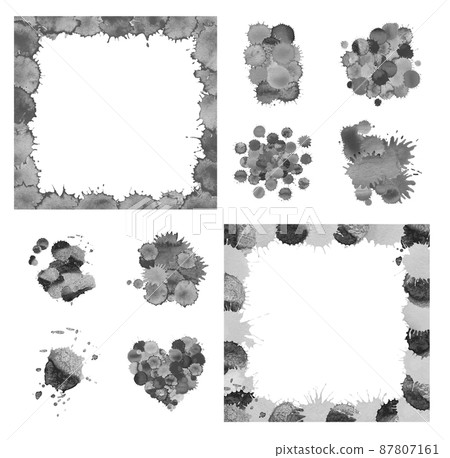 Grunge paint stains. Black ink grunge splash Grunge paint stains. Black ink grunge splash 87807161