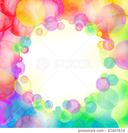 Rainbow colored watercolor confetti pattern. Dense watercolor confetti 87807618