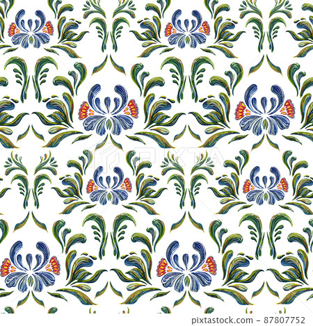 Seamless pattern with floral background Seamless pattern with floral background 87807752