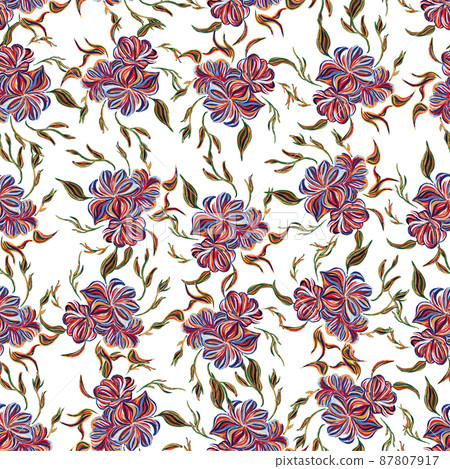 Abstract elegance seamless pattern with floral background. 87807917