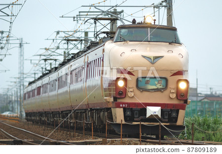 北陸本線 Mikawa-Kaga Kasama JR West 485 系列 A07 編隊(京都) Raicho Kuha 481-101 最終運行 北陸本線 Mikawa-Kaga Kasama JR West 485 系列 A07 編隊(京都) Raicho Kuha 481-101 最終運行 87809189