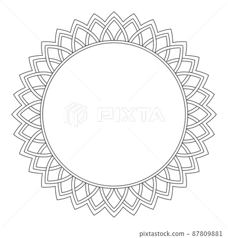 Round decorative frame, vector illustration Round decorative frame, vector illustration 87809881
