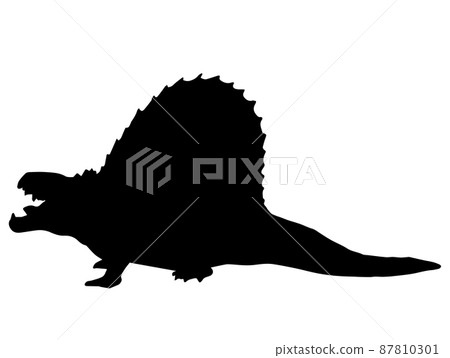 Dimetrodon , dinosaur on isolated background . Dimetrodon , dinosaur on isolated background . 87810301