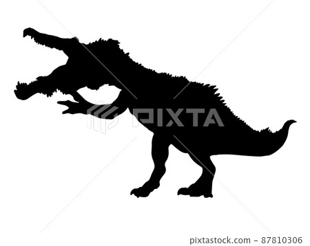 Baryonyx  , dinosaur on isolade background 87810306