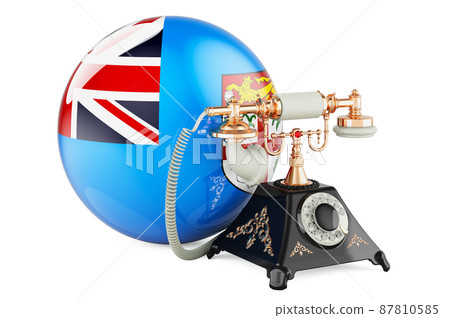 Phone with Fijian flag. Communication services in Fiji, concept. 3D rendering Phone with Fijian flag. Communication services in Fiji, concept. 3D rendering 87810585