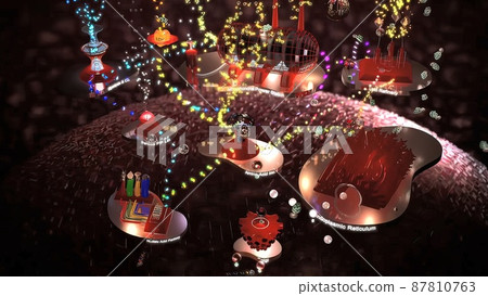 DNA polymerases are enzymes that synthesize DNA molecules.3D medical illustration 87810763