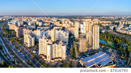 Aerial view of Troieshchyna district of Kiev, Ukraine Aerial view of Troieshchyna district of Kiev, Ukraine 87810793