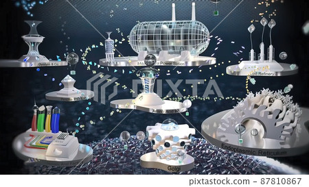 3D Rendered illustrationOf Cell Replication 3D Rendered illustrationOf Cell Replication 87810867