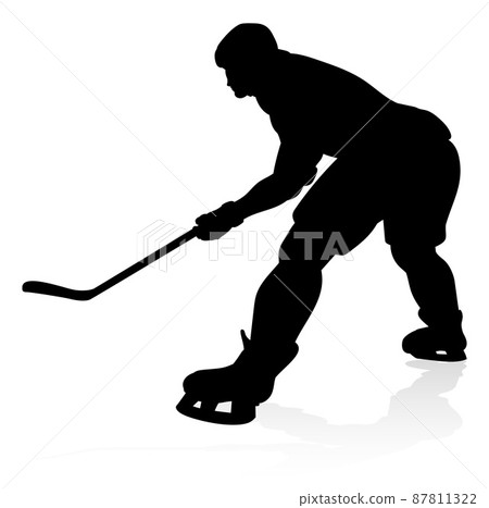 Hockey Player Sports Silhouette Hockey Player Sports Silhouette 87811322