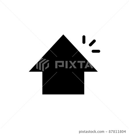 Pop house icon black Pop house icon black 87811804